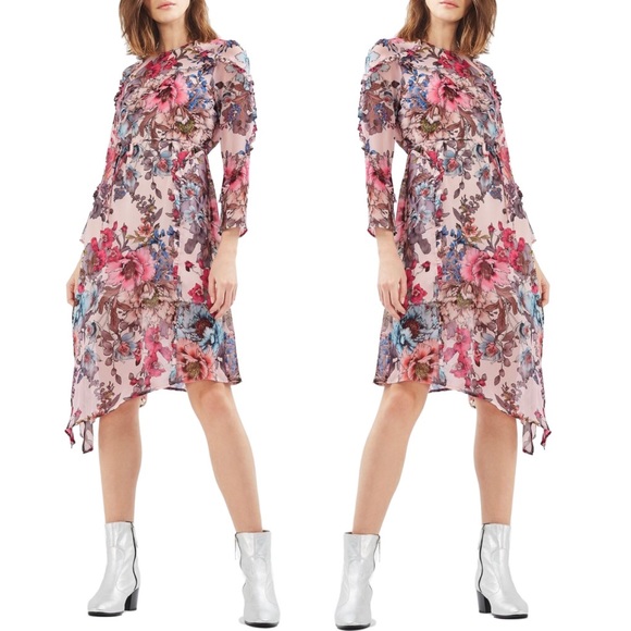 Topshop “Pop Floral Ruffle” Dress - Picture 5 of 8